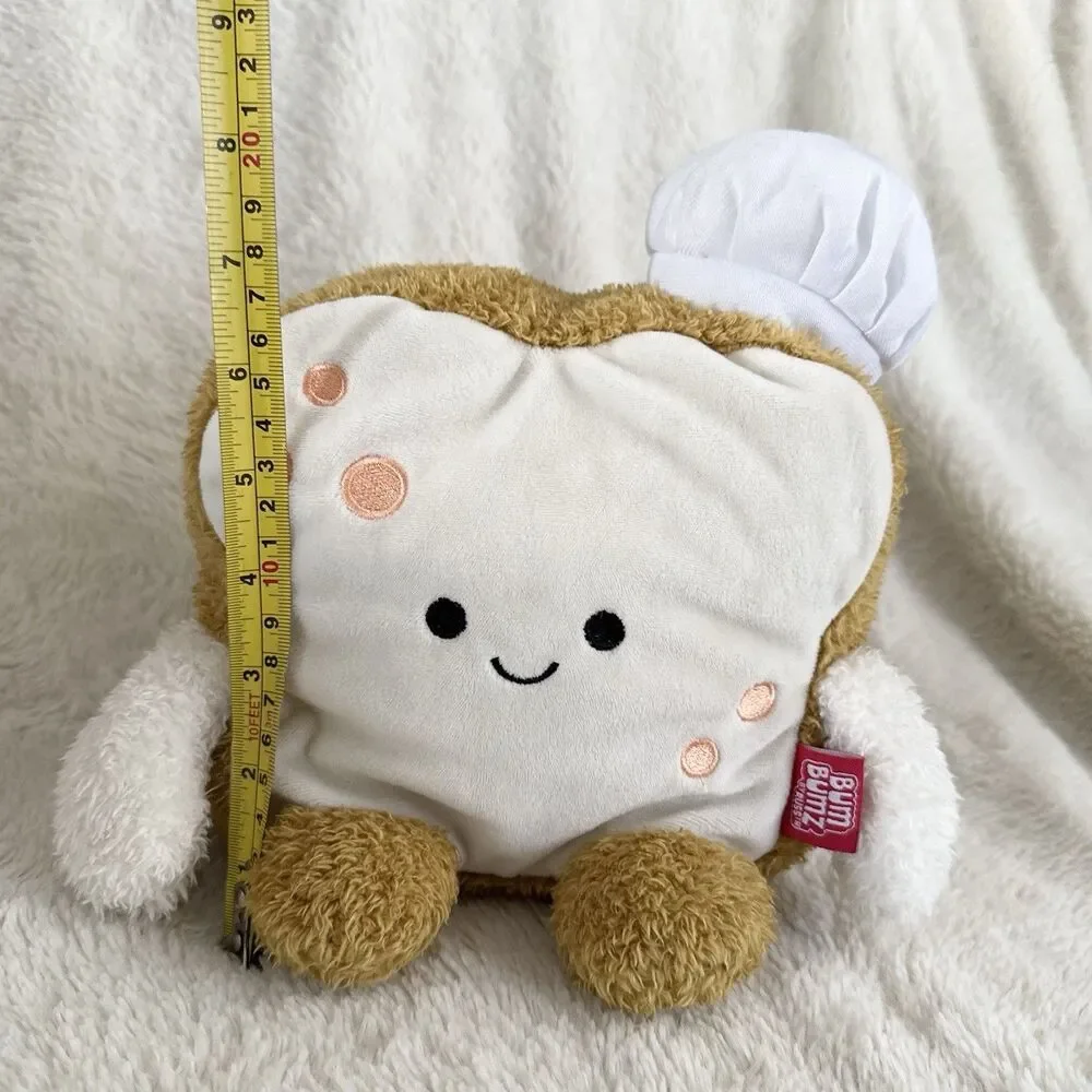 Russ Bumbumz Bakerbumz Barb Slice Of Bread Chef Hat Beanbag Plush 7” Toy
